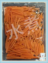 Boiled shredded carrots