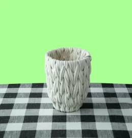 Round cotton rope storage basket